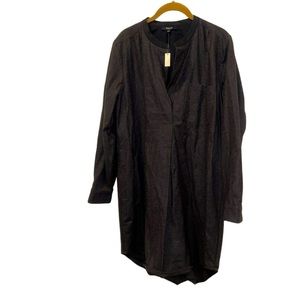 madewell NEW NWT charcoal gray wool tunic dress L 
42 bust